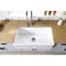 Gourmetier Solid Surface Stone Apron Front Farmhouse Sgl Bowl Kitchen Sink, White GKFA331810BC - alternate 2